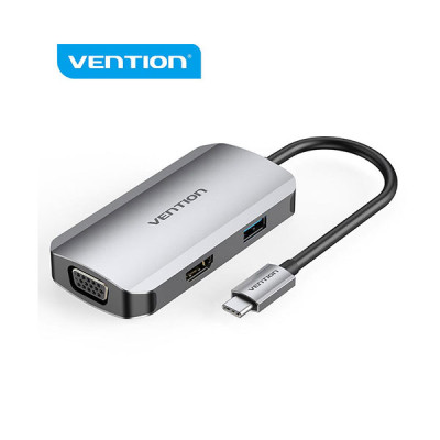 image of VENTION TOAHB USB-C to HDMI/VGA/USB Docking Station with Spec and Price in BDT