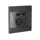 Audac WP205/B Microphone & Line Input Wall Panel - Black