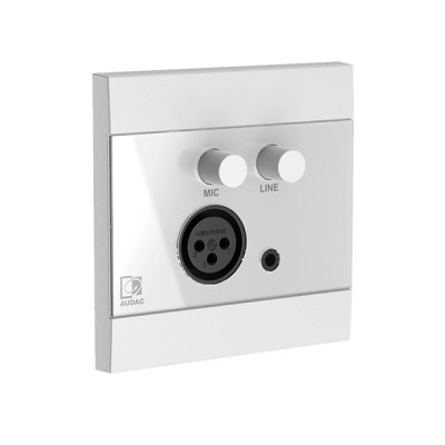 image of Audac WP205/W Microphone & Line Input Wall Panel - White with Spec and Price in BDT