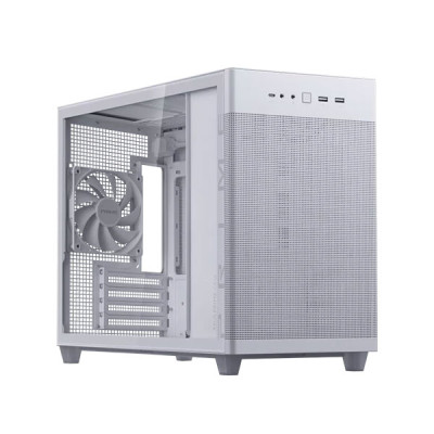 image of ASUS Prime (AP201) Tempered Glass MicroATX Case - White with Spec and Price in BDT