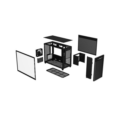 image of ASUS Prime (AP201) Tempered Glass MicroATX Case - Black with Spec and Price in BDT