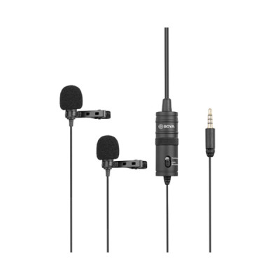 image of Boya BY-M1DM Dual Omni-directional Lavalier Microphone with Spec and Price in BDT