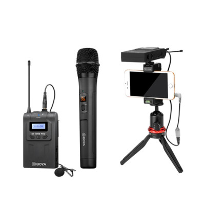 image of Boya BY-WM8 PRO-K4 UHF Dual-Channel Wireless Microphone System with Spec and Price in BDT