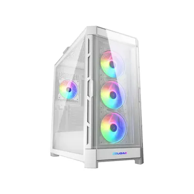 image of cougar-duoface-pro-rgb-mid-tower-gaming-casing-white with Spec and Price in BDT