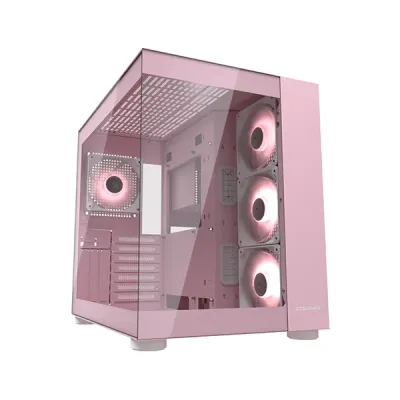 image of Cougar FV150 RGB Dual Chamber Mid Tower Gaming Casing - Pink with Spec and Price in BDT