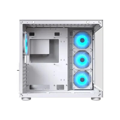 image of Cougar FV150 RGB Dual Chamber Mid Tower Gaming Casing - White with Spec and Price in BDT