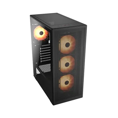 image of Cougar MX220 RGB Mid Tower Gaming Casing - Black with Spec and Price in BDT