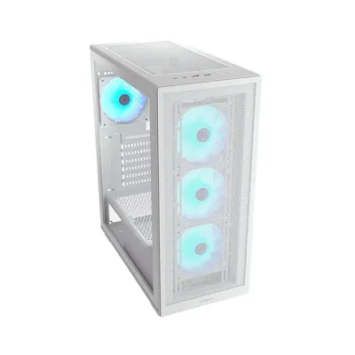 image of Cougar MX220 RGB Mid Tower Gaming Casing - White with Spec and Price in BDT