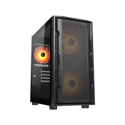 image of Cougar Uniface Mini RGB Mini Tower Gaming Casing - Black with Spec and Price in BDT