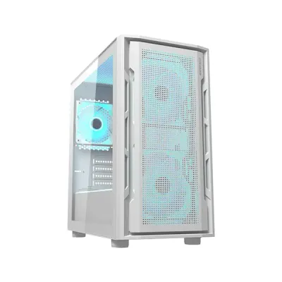image of Cougar Uniface Mini RGB Mini Tower Gaming Casing - White with Spec and Price in BDT