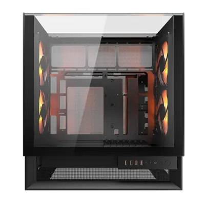 image of Cougar OmnyX RGB Mid Tower Gaming Casing - Black with Spec and Price in BDT