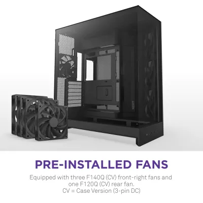 image of NZXT H9 Flow (2025) Dual-Chamber Mid-Tower ATX Airflow Casing - Black with Spec and Price in BDT