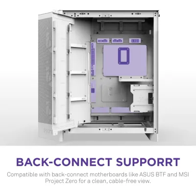image of NZXT H9 Flow RGB+ (2025) Dual-Chamber Mid-Tower ATX Airflow Casing - White with Spec and Price in BDT