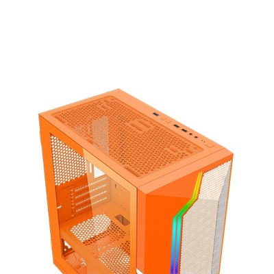 image of XIGMATEK Gemini II Orange mATX MINI TOWER Gaming Casing with Spec and Price in BDT