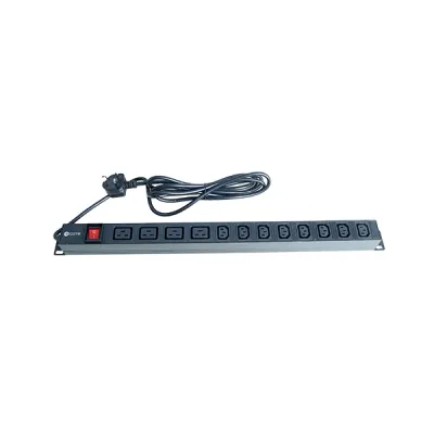 image of COTE CPDU-1U-12(8-C13+4-C19)-16AMP 12 Port Back-to-Back PDU with Spec and Price in BDT