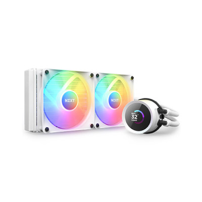 image of NZXT Kraken 240 RGB 240mm AIO Liquid Cooler with LCD Display - White with Spec and Price in BDT