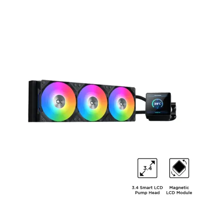 image of Xigmatek Connect 360 360mm ARGB CPU Liquid Cooler with Smart LCD Display with Spec and Price in BDT