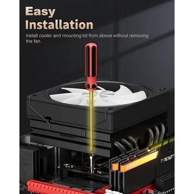 image of upHere H85KC6 ARGB CPU Air Cooler - Black with Spec and Price in BDT