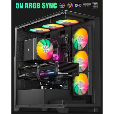 image of upHere UE2KC6 ARGB CPU Air Cooler - Black with Spec and Price in BDT