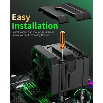 image of upHere UP2K6 CPU Air Cooler - Black with Spec and Price in BDT
