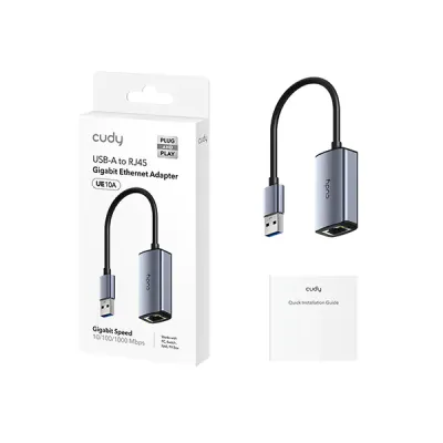 image of CUDY UE10A USB-A to Gigabit Ethernet Adapter with Spec and Price in BDT