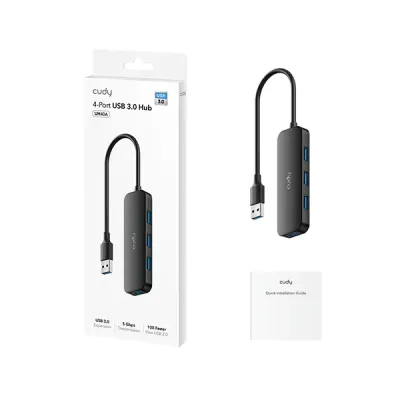 image of CUDY UH40A 4-Port USB 3.0 Hub with Spec and Price in BDT