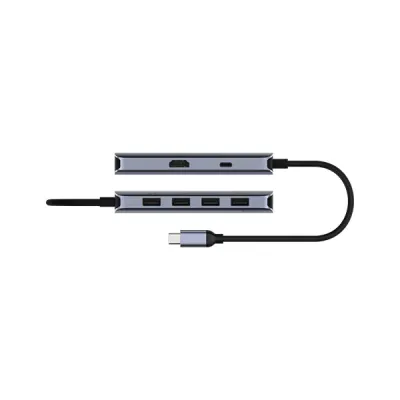 image of CUDY UH500 6-In-1 HDMI 4K USB-C Hub with Spec and Price in BDT
