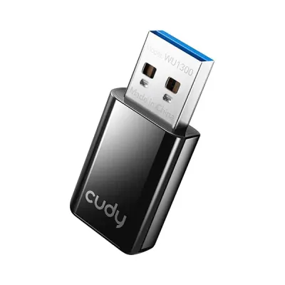 image of CUDY WU1300 - Dual Band AC1300 Mbps Wi-Fi USB 3.0 Adapter with Spec and Price in BDT