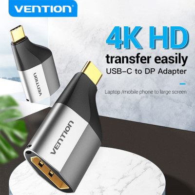image of VENTION TCCH0 Type-C to DP Adapter Gray Metal  with Spec and Price in BDT