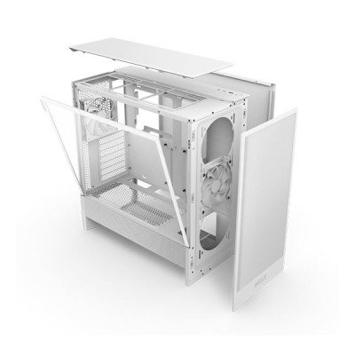 image of NZXT H5 Flow 2024 Edition Compact ATX Mid-Tower Airflow Casing - White with Spec and Price in BDT