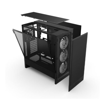 image of NZXT H5 Flow RGB 2024 Edition Compact ATX Mid-Tower Airflow Casing - Black with Spec and Price in BDT