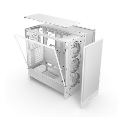 image of NZXT H5 Flow RGB 2024 Edition Compact ATX Mid-Tower Airflow Casing - White with Spec and Price in BDT