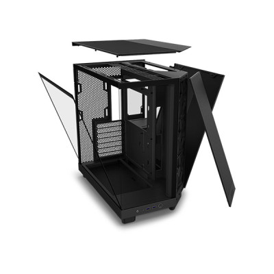 image of NZXT H6 Flow Compact Dual-Chamber Mid-Tower Airflow Casing - Black with Spec and Price in BDT