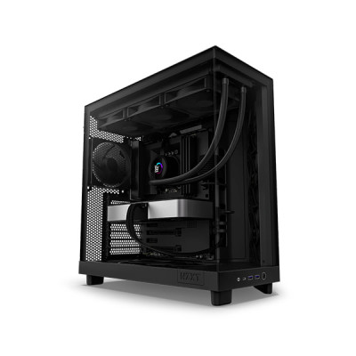 image of NZXT H6 Flow Compact Dual-Chamber Mid-Tower Airflow Casing - Black with Spec and Price in BDT