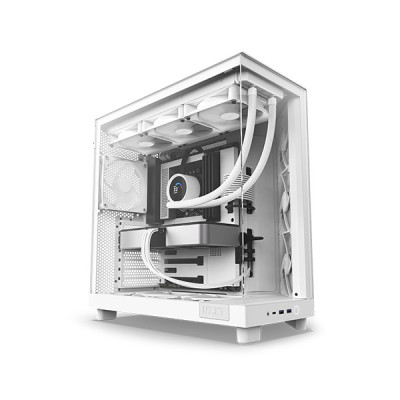 image of NZXT H6 Flow Compact Dual-Chamber Mid-Tower Airflow Casing - White with Spec and Price in BDT