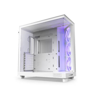 image of NZXT H6 Flow RGB Compact Dual-Chamber Mid-Tower Airflow Casing - White with Spec and Price in BDT