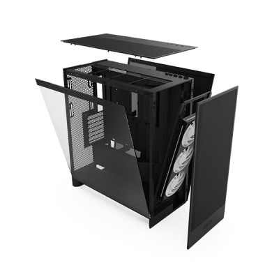 image of NZXT H7 Flow RGB 2024 Edition Mid-Tower ATX Airflow Casing - Black with Spec and Price in BDT