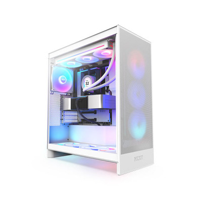 image of NZXT H7 Flow RGB 2024 Edition Mid-Tower ATX Airflow Casing - White with Spec and Price in BDT