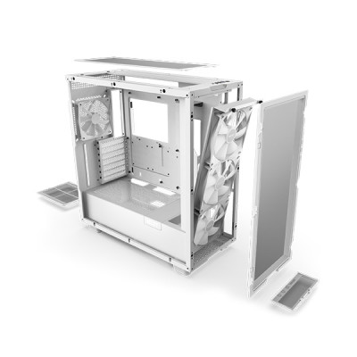 image of NZXT H7 Flow RGB ATX Mid-Tower Casing - White with Spec and Price in BDT