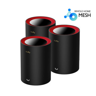 image of CUDY M3000 3-Pack AX3000 2.5G Dual Band Wi-Fi 6 Mesh System Router with Spec and Price in BDT