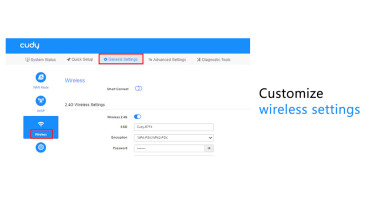 কিভাবে Cudy রাউটারের ওয়্যারলেস সেটিংস কাস্টমাইজ করবেন