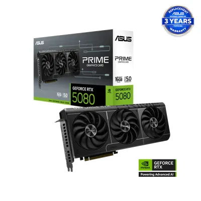 image of ASUS PRIME GeForce RTX 5080 16GB GDDR7 Graphics Card with Spec and Price in BDT