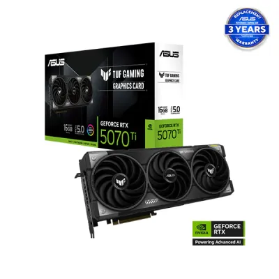 image of ASUS TUF Gaming GeForce RTX 5070 Ti 16GB GDDR7 Graphics Card with Spec and Price in BDT