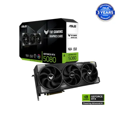 image of ASUS TUF Gaming GeForce RTX 5080 16GB GDDR7 Graphics Card with Spec and Price in BDT