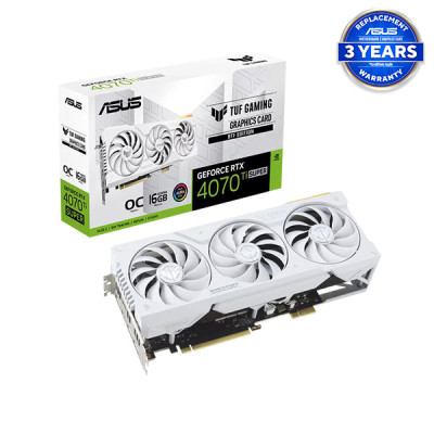 image of ASUS TUF Gaming GeForce RTX 4070 Ti SUPER BTF White OC Edition 16GB GDDR6X Graphics Card with Spec and Price in BDT