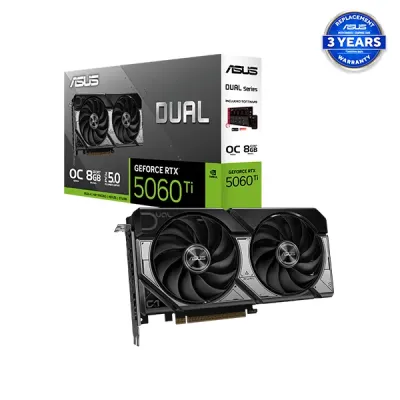 image of ASUS Dual GeForce RTX 5060 Ti 8GB GDDR7 OC Edition Graphics Card with Spec and Price in BDT