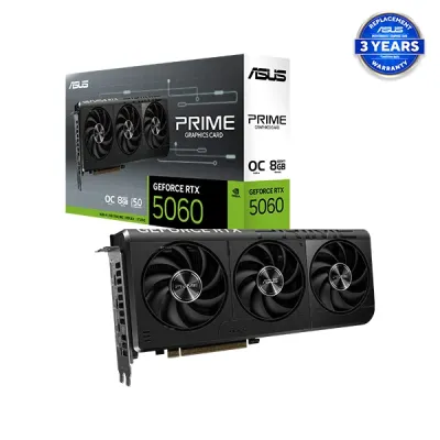 image of ASUS PRIME GeForce RTX 5060 8GB GDDR7 OC Edition Graphics Card with Spec and Price in BDT