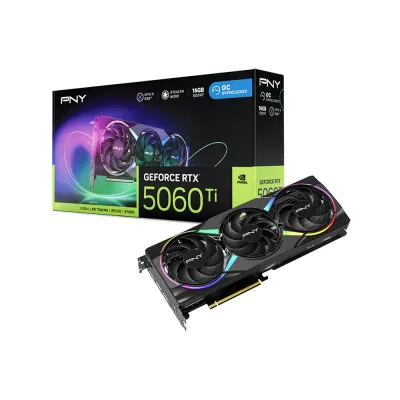 image of PNY GeForce RTX 5060 Ti 16GB GDDR7 EPIC-X RGB Overclocked Triple Fan Graphics Card with Spec and Price in BDT