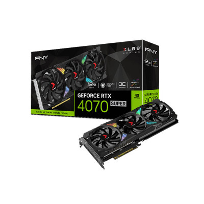 image of PNY GeForce RTX 4070 SUPER 12GB GDDR6X XLR8 Gaming VERTO EPIC-X RGB Overclocked Triple Fan Graphics Card with Spec and Price in BDT