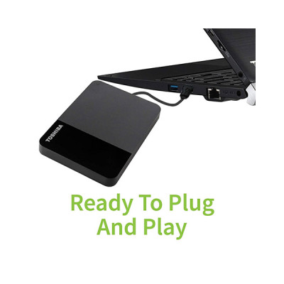 image of Toshiba Canvio Ready 1TB USB 3.2 Black External Hard Drive #HDTP310AK3AA with Spec and Price in BDT